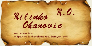 Milinko Okanović vizit kartica